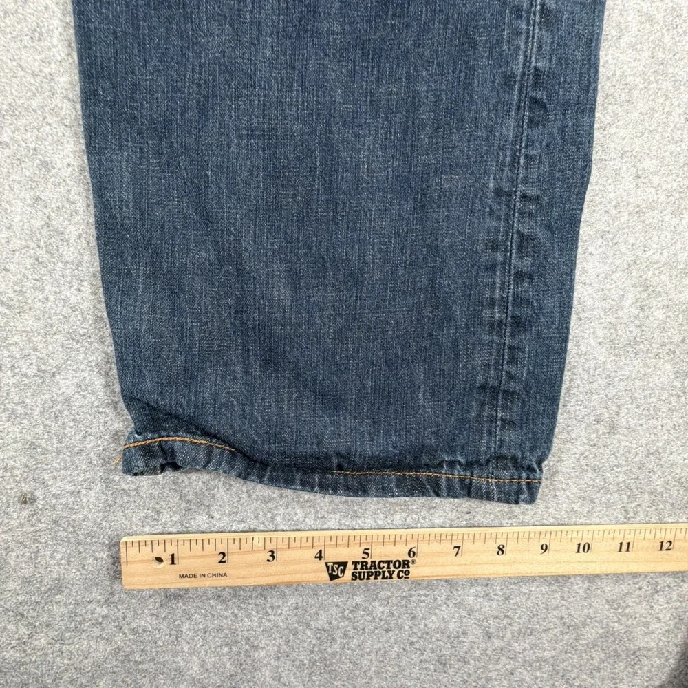 Levis 569 Jeans Mens 34x36 (Fits 35x31) Blue Straight Fit Loose Grunge Skater
